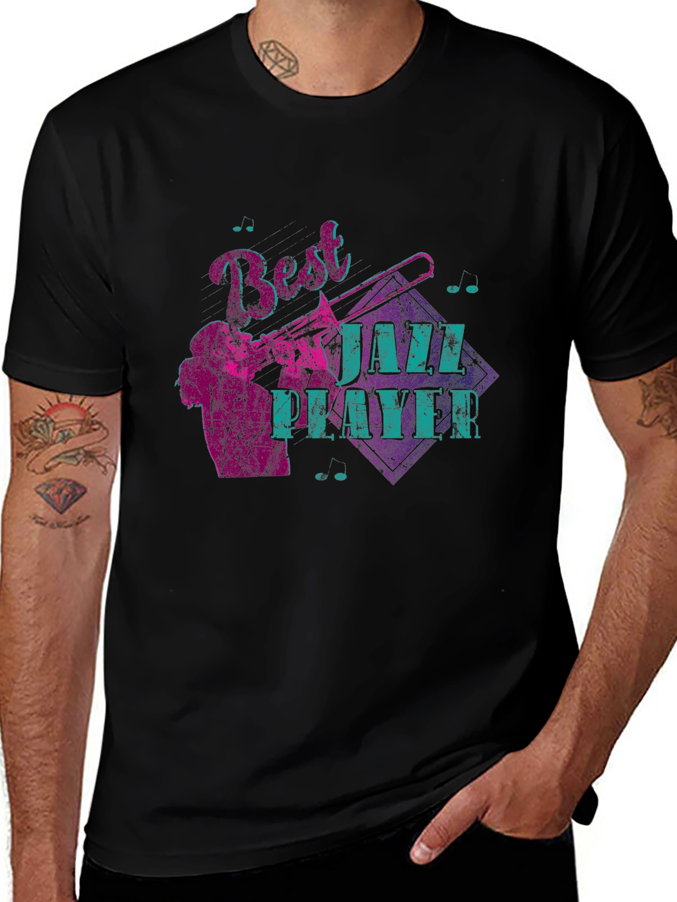 Best Jazz Player Graphic Black T-Shirt