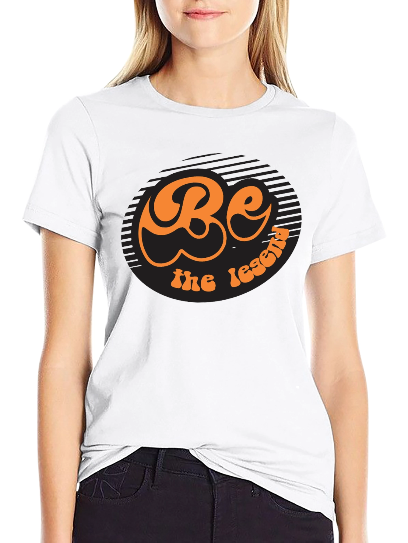 Be The Legend Retro Graphic Black T-Shirt