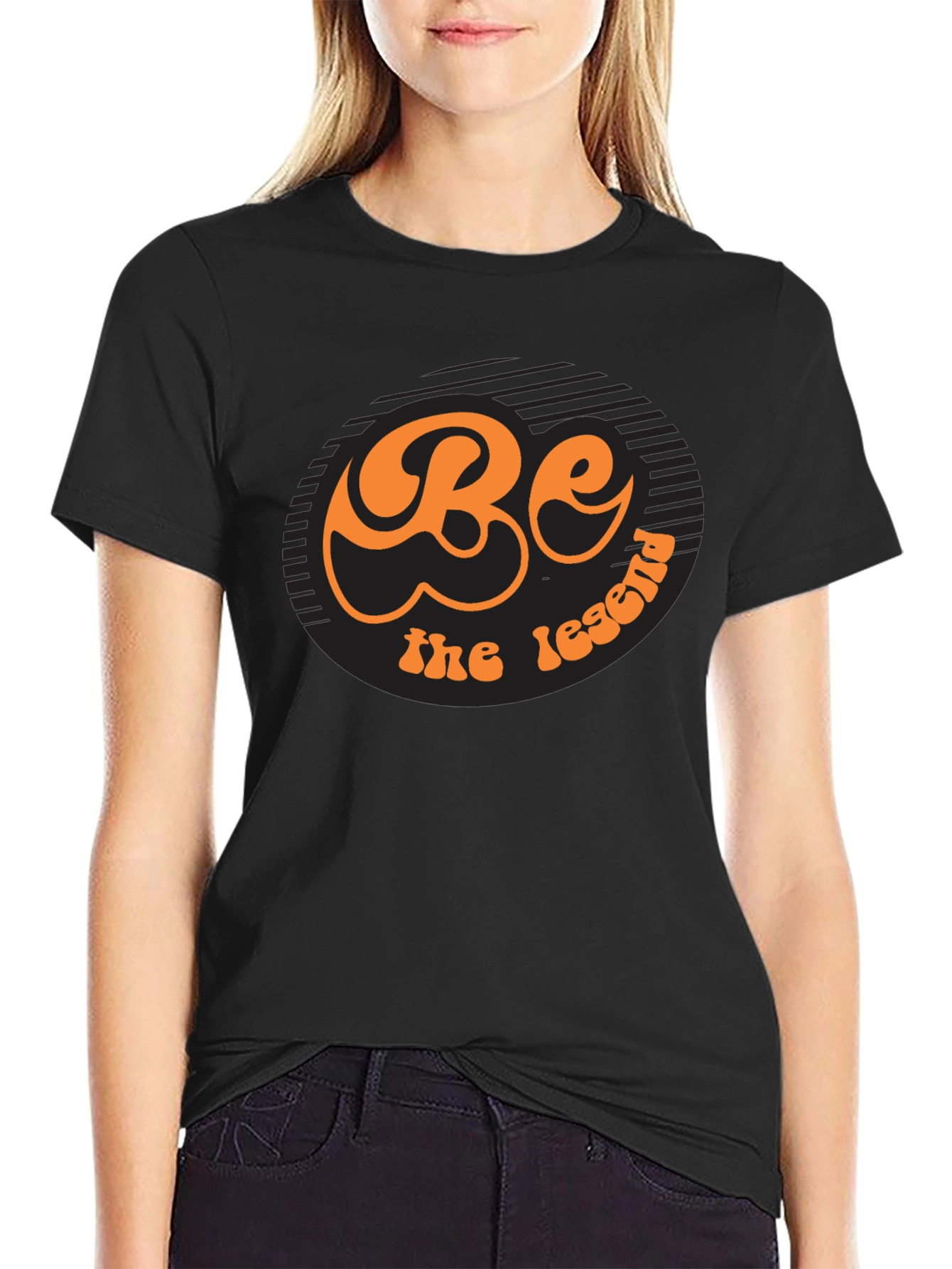 Be The Legend Retro Graphic Black T-Shirt