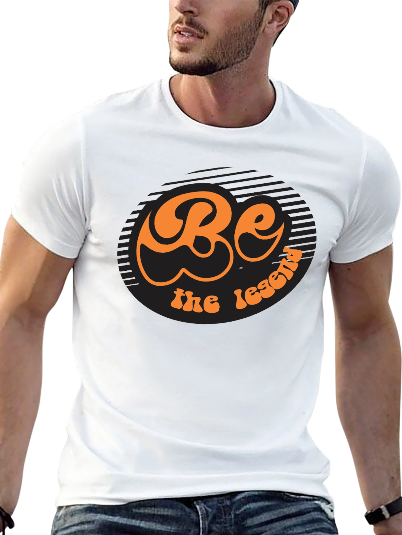 Be The Legend Retro Graphic Black T-Shirt
