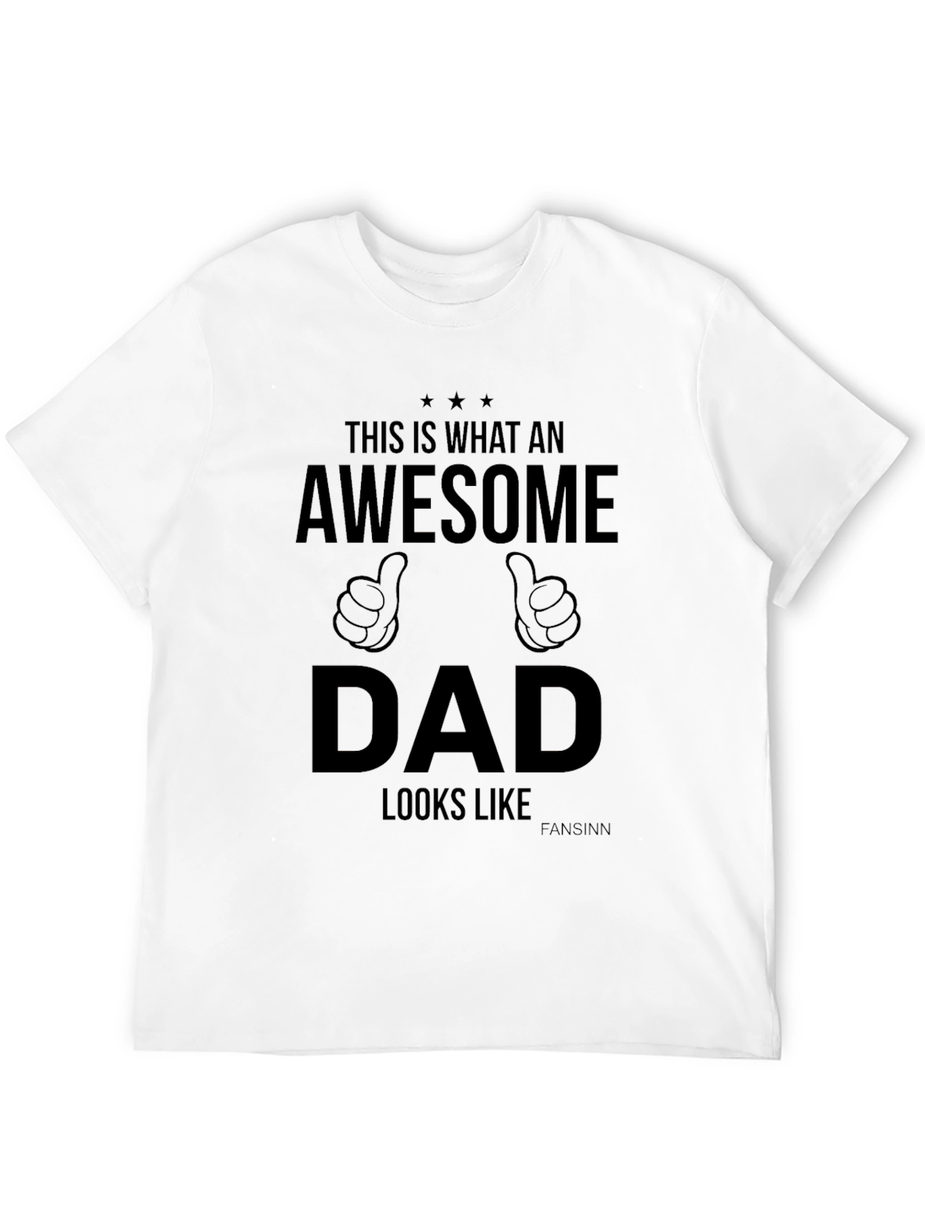 Awesome Dad Graphic Tee - Black Cotton T-Shirt
