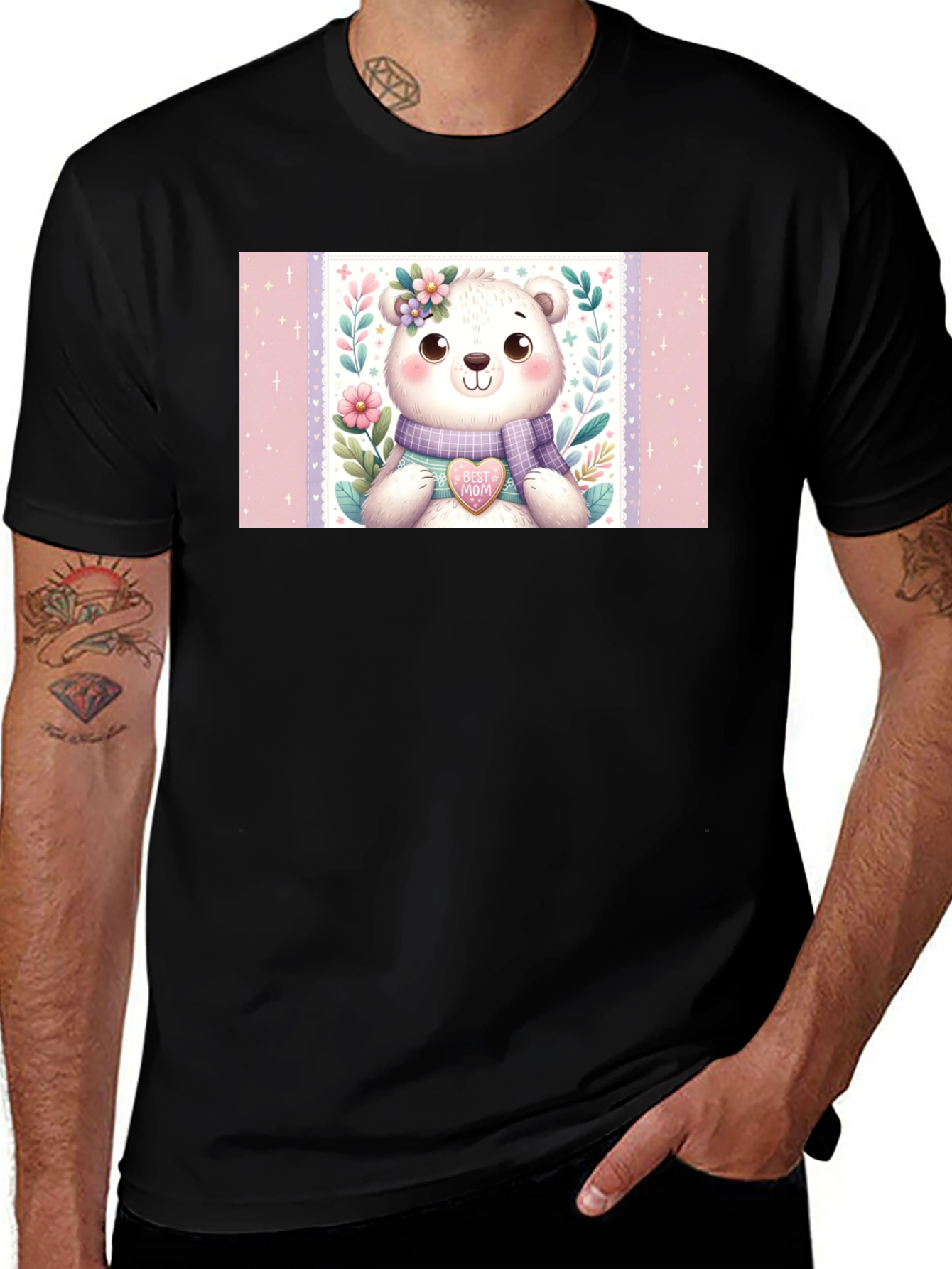 Cute Bear Best Mom T-Shirt