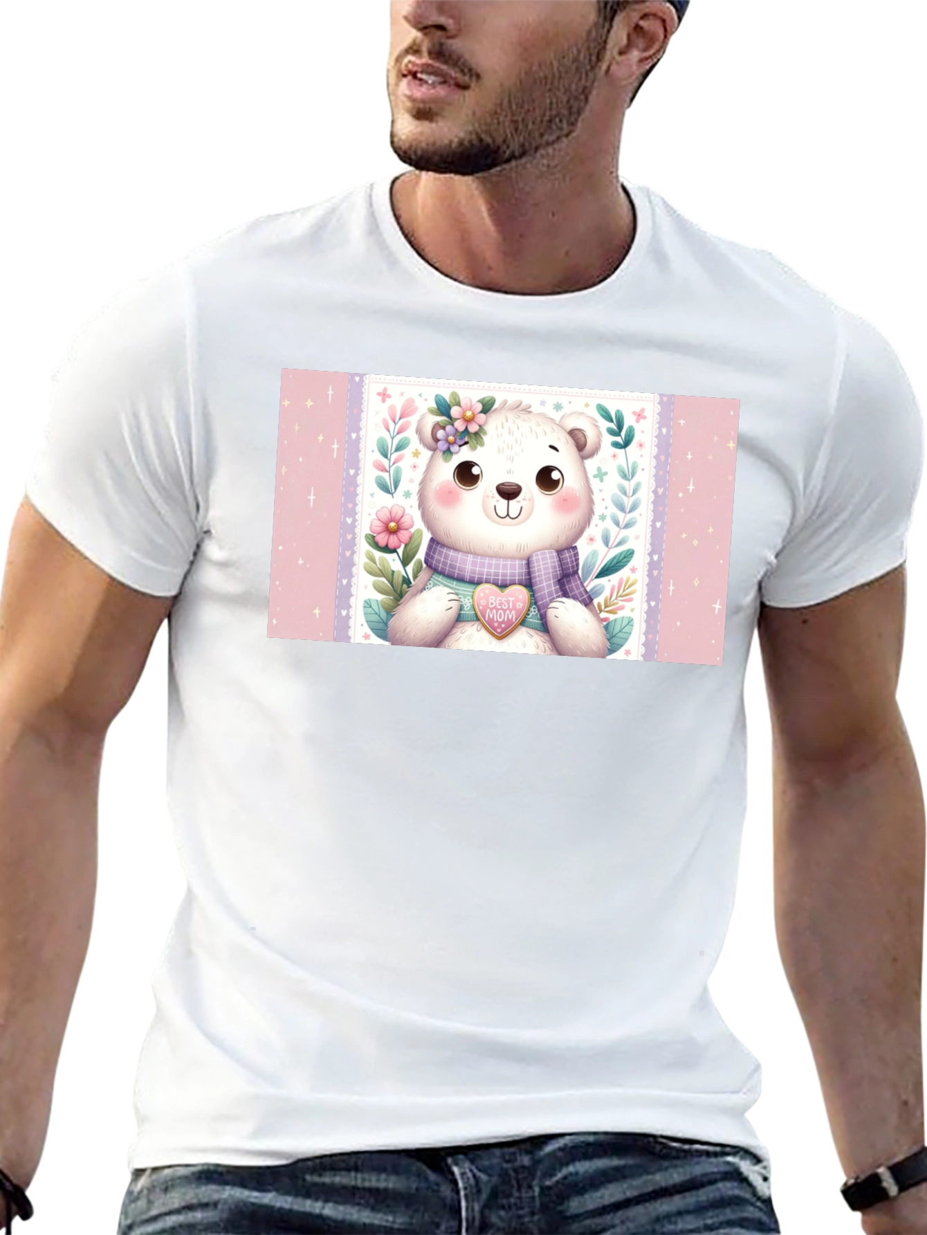 Cute Bear Best Mom T-Shirt