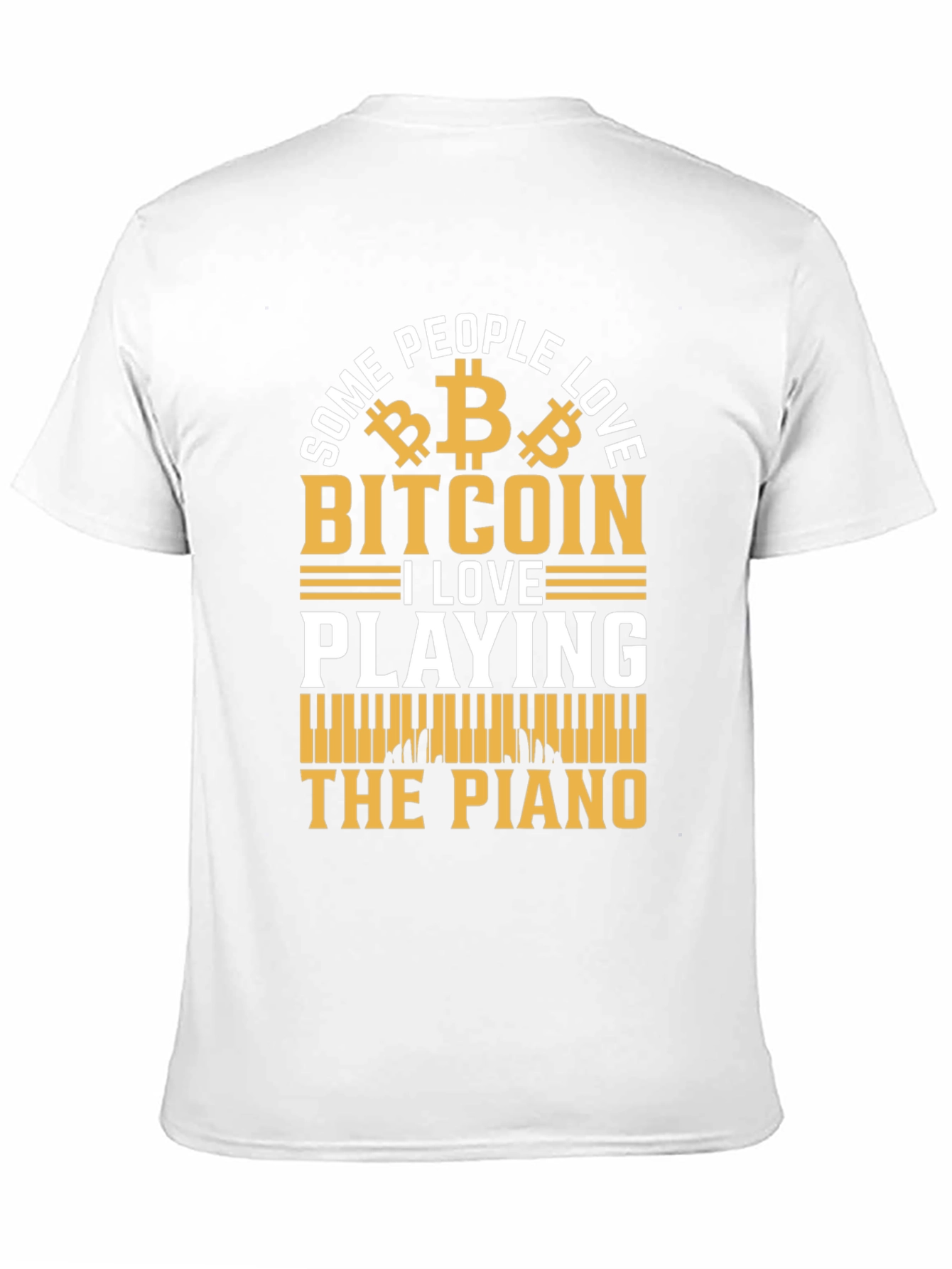 Bitcoin Piano Lover T-Shirt - Novelty Graphic Tee