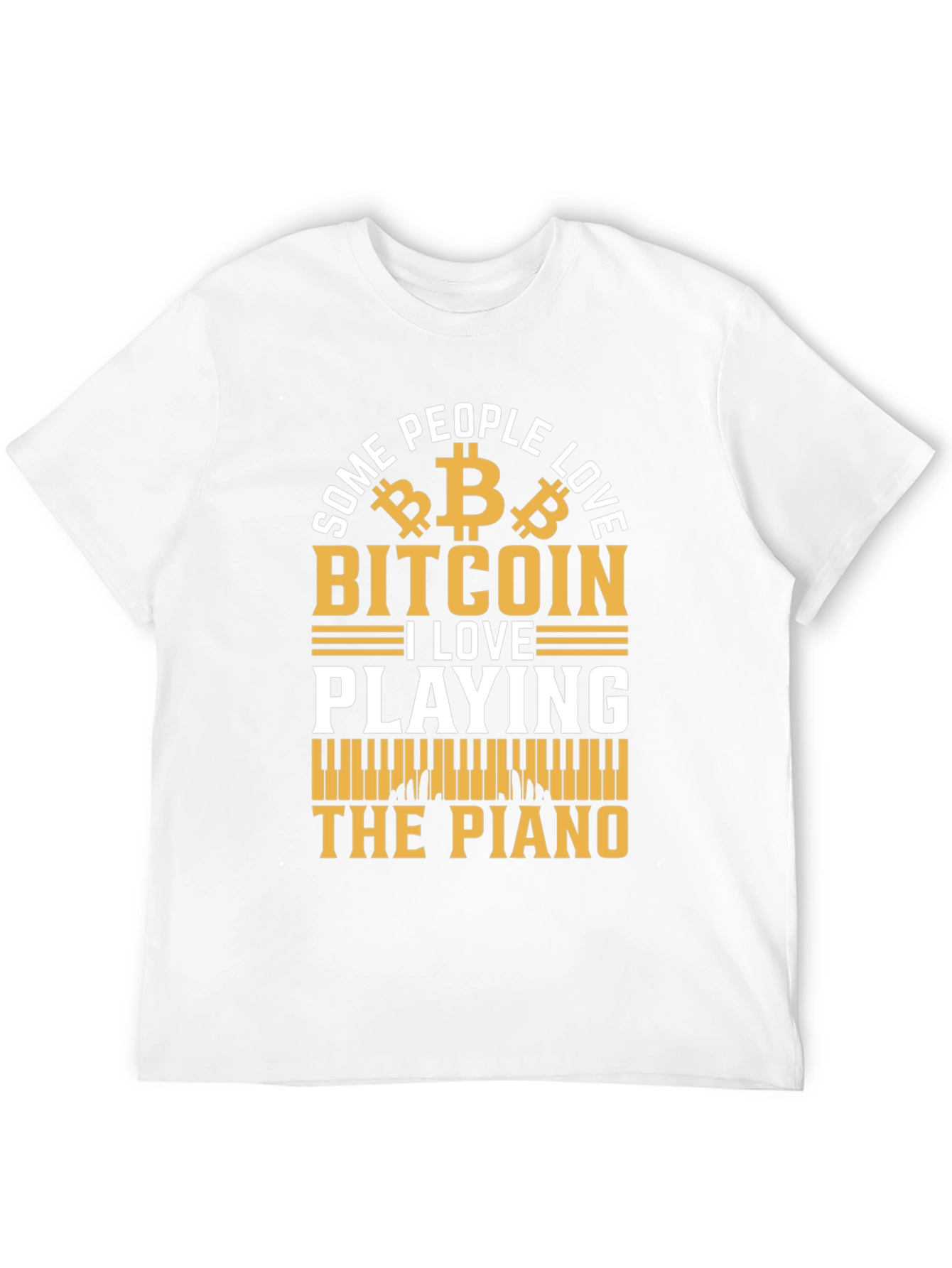 Bitcoin Piano Lover T-Shirt - Novelty Graphic Tee