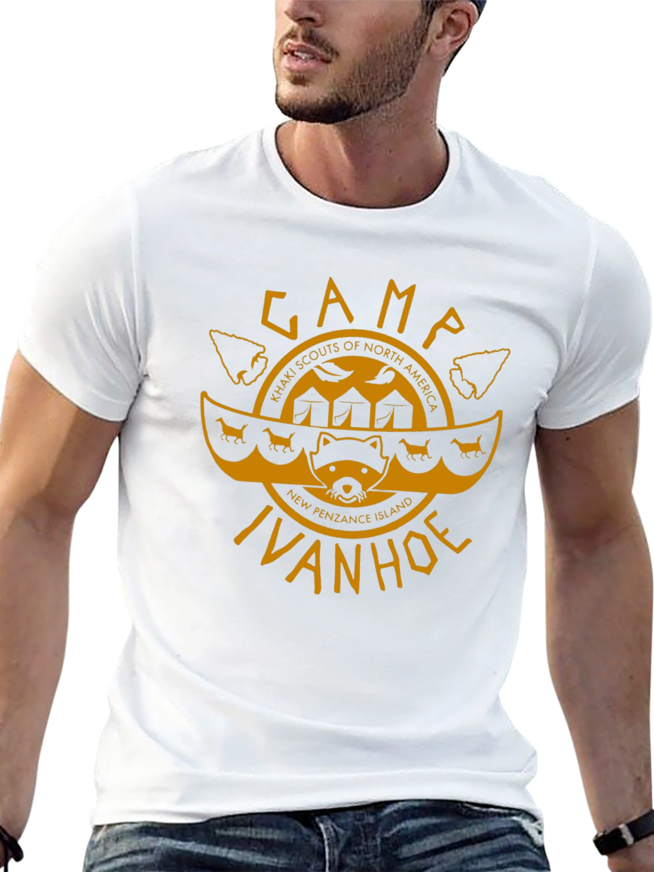 Camp Ivanhoe T-Shirt - Khaki Scouts Inspired