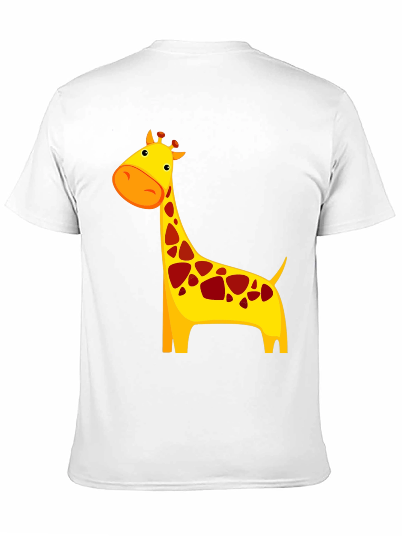 Cute Giraffe Graphic Tee - Black Cotton Shirt