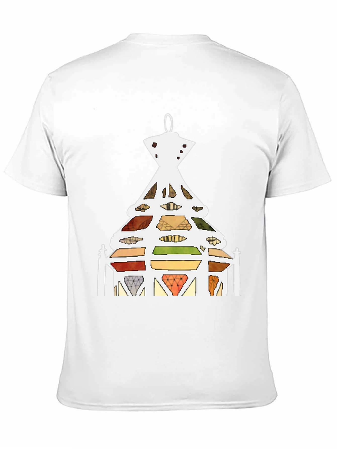 Abstract Stained Glass Tree Graphic T-Shirt