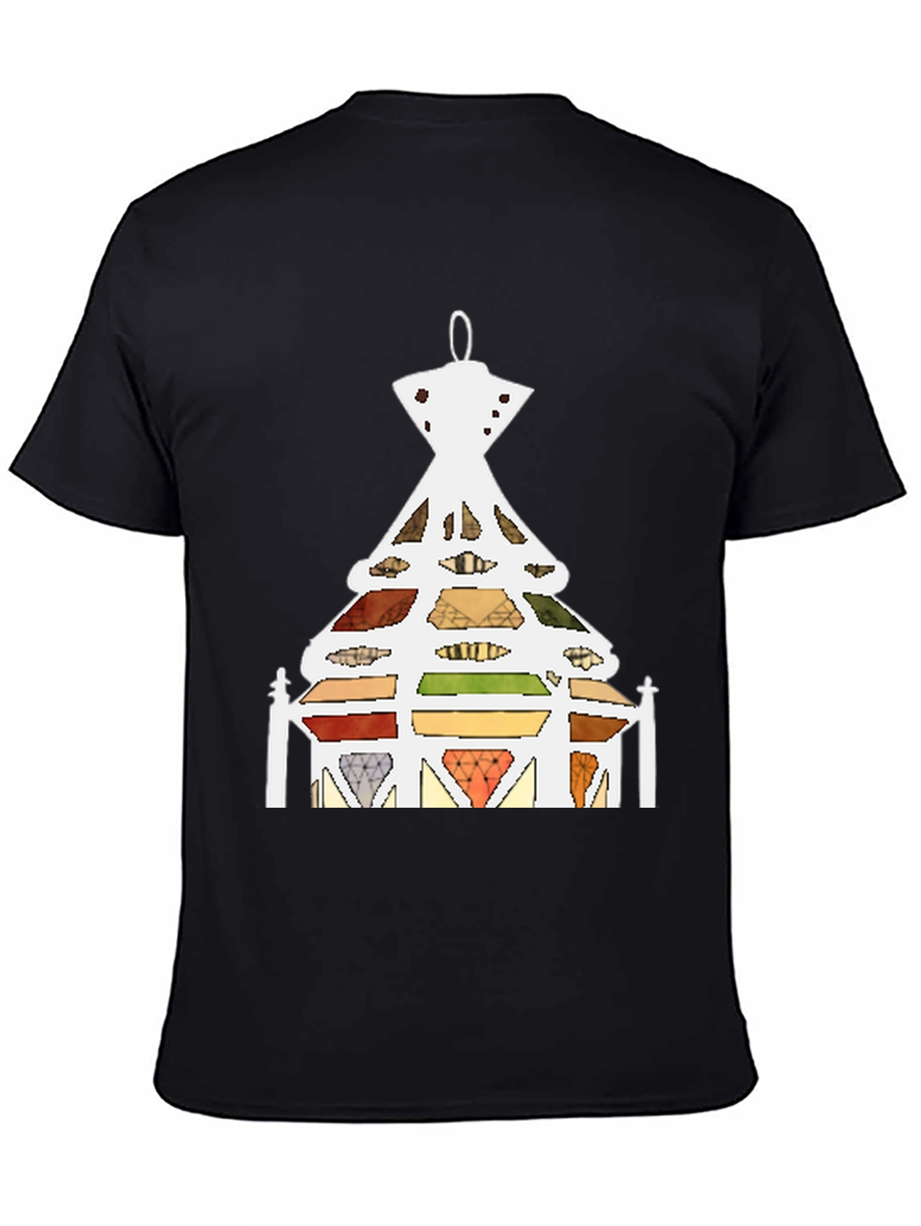 Abstract Stained Glass Tree Graphic T-Shirt
