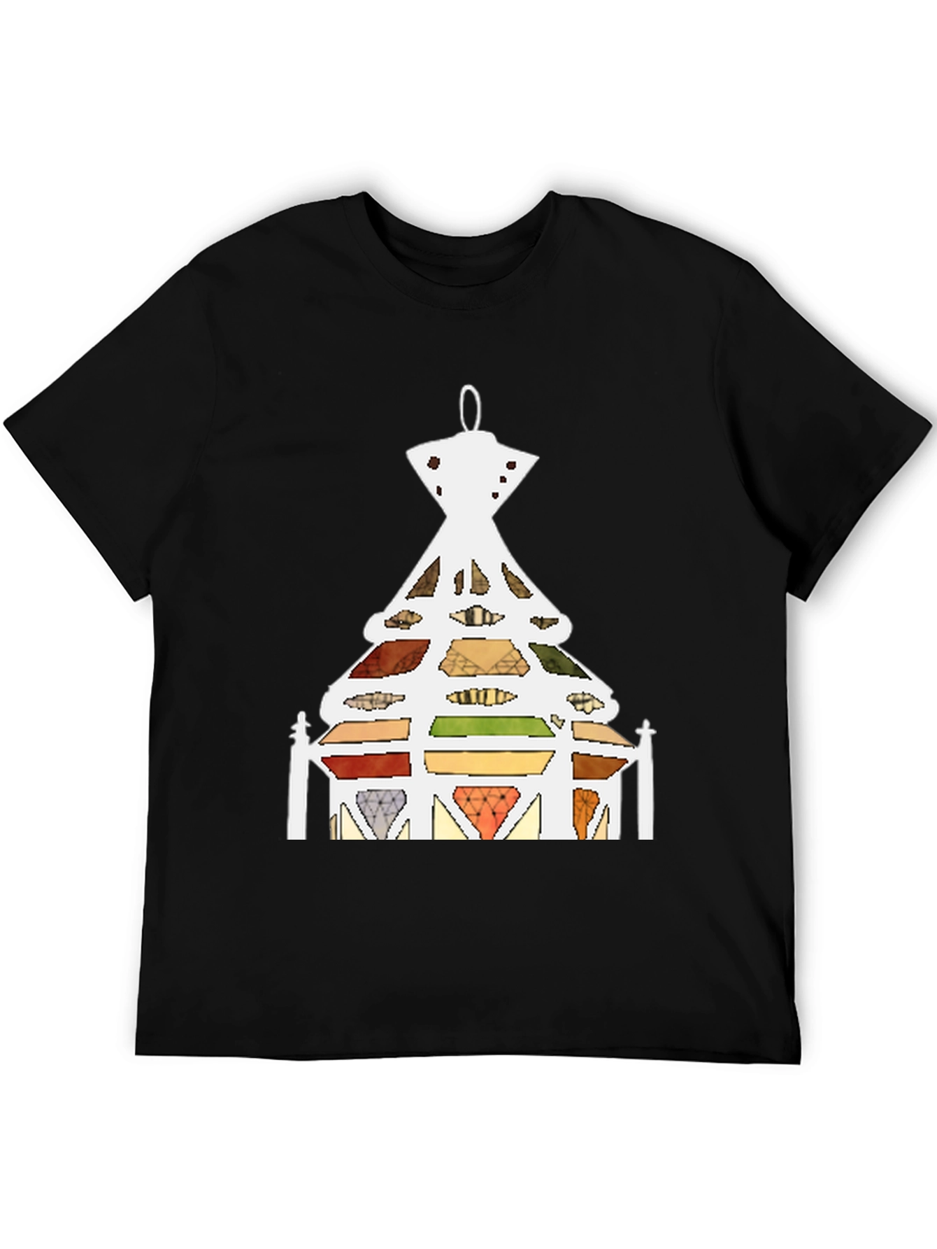Abstract Stained Glass Tree Graphic T-Shirt