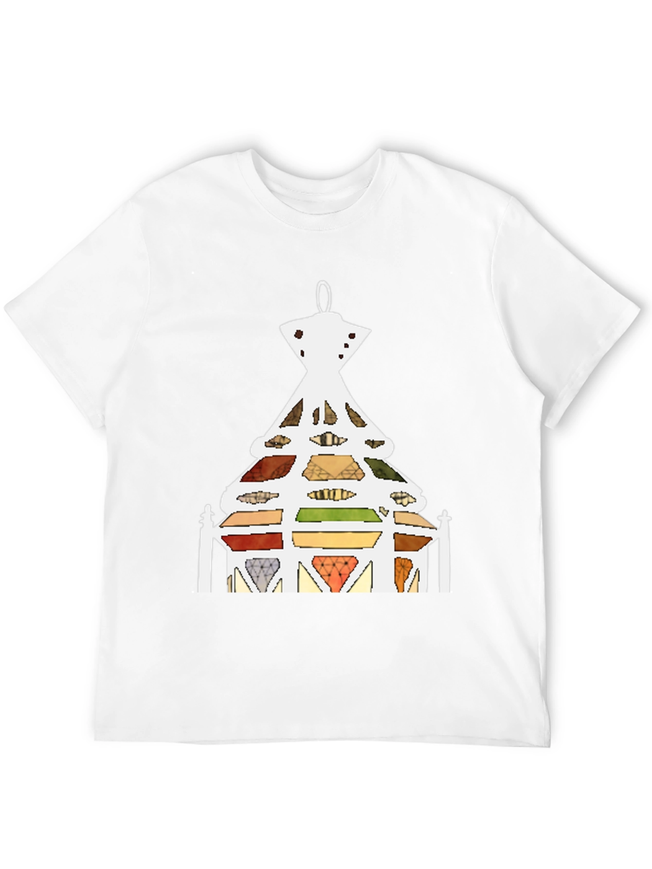 Abstract Stained Glass Tree Graphic T-Shirt