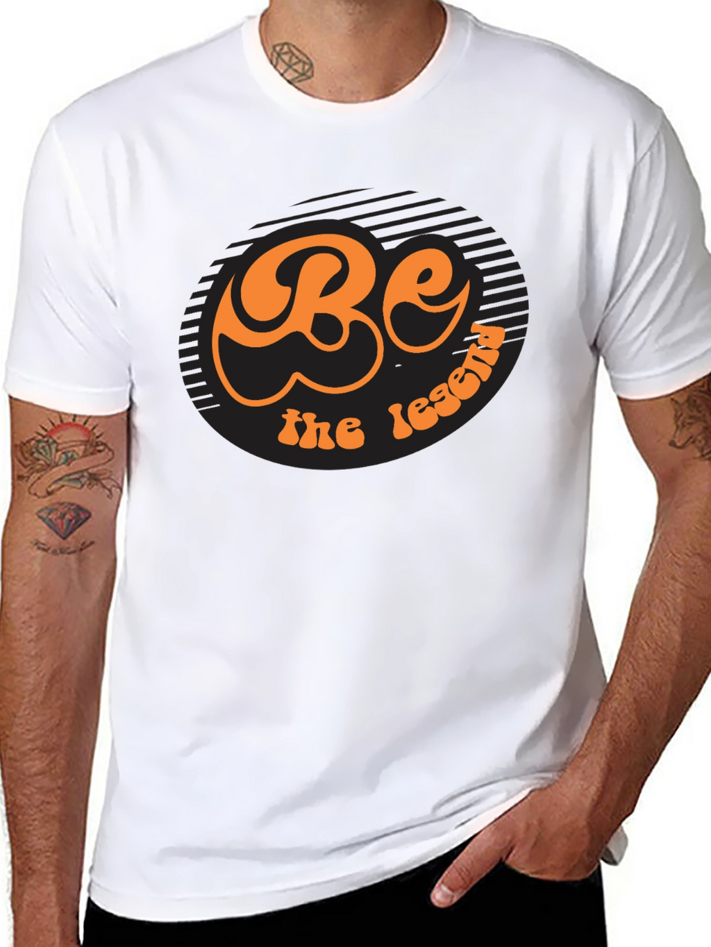 Be The Legend Retro Graphic Black T-Shirt