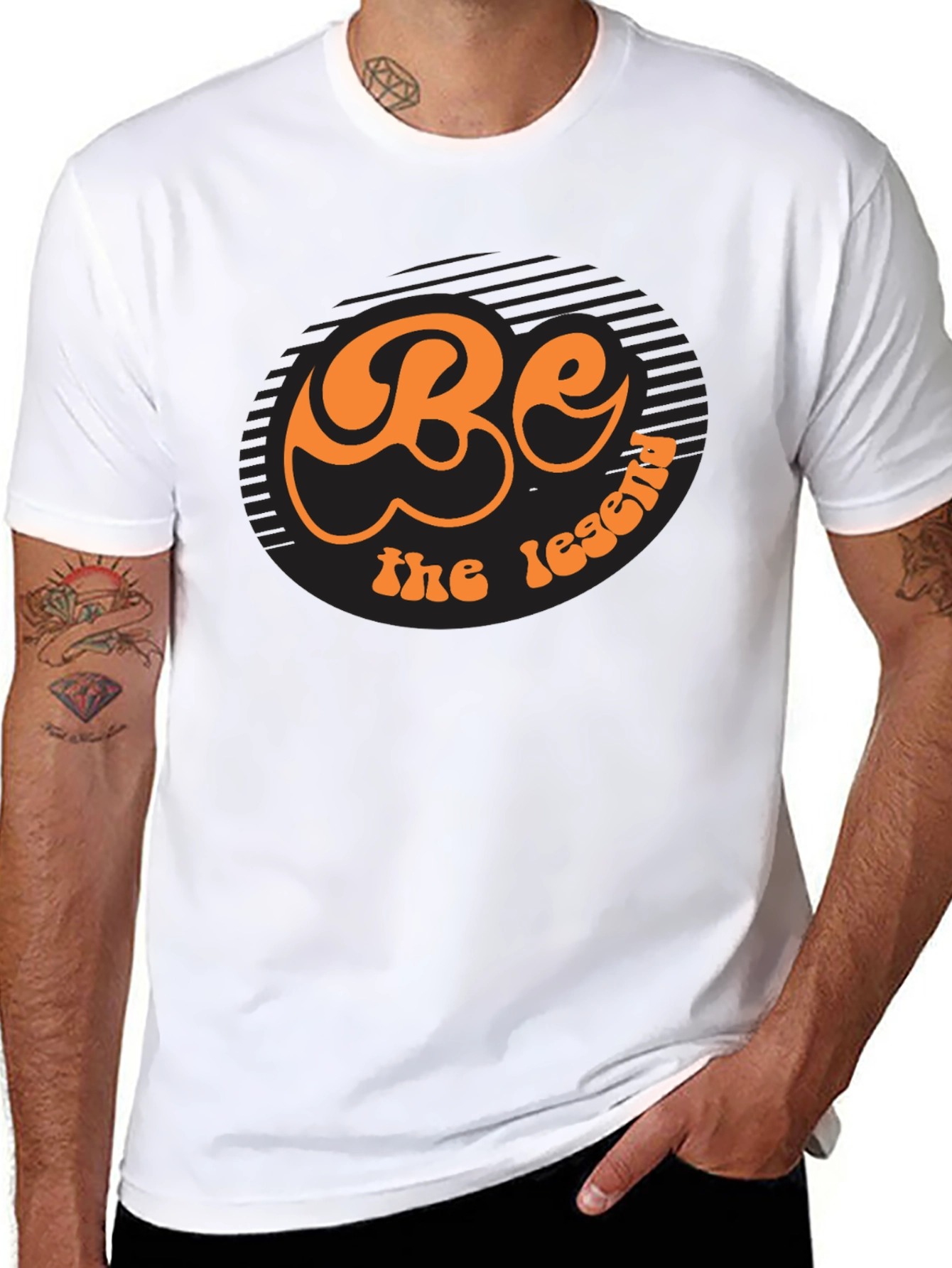 Be The Legend Retro Graphic Black T-Shirt