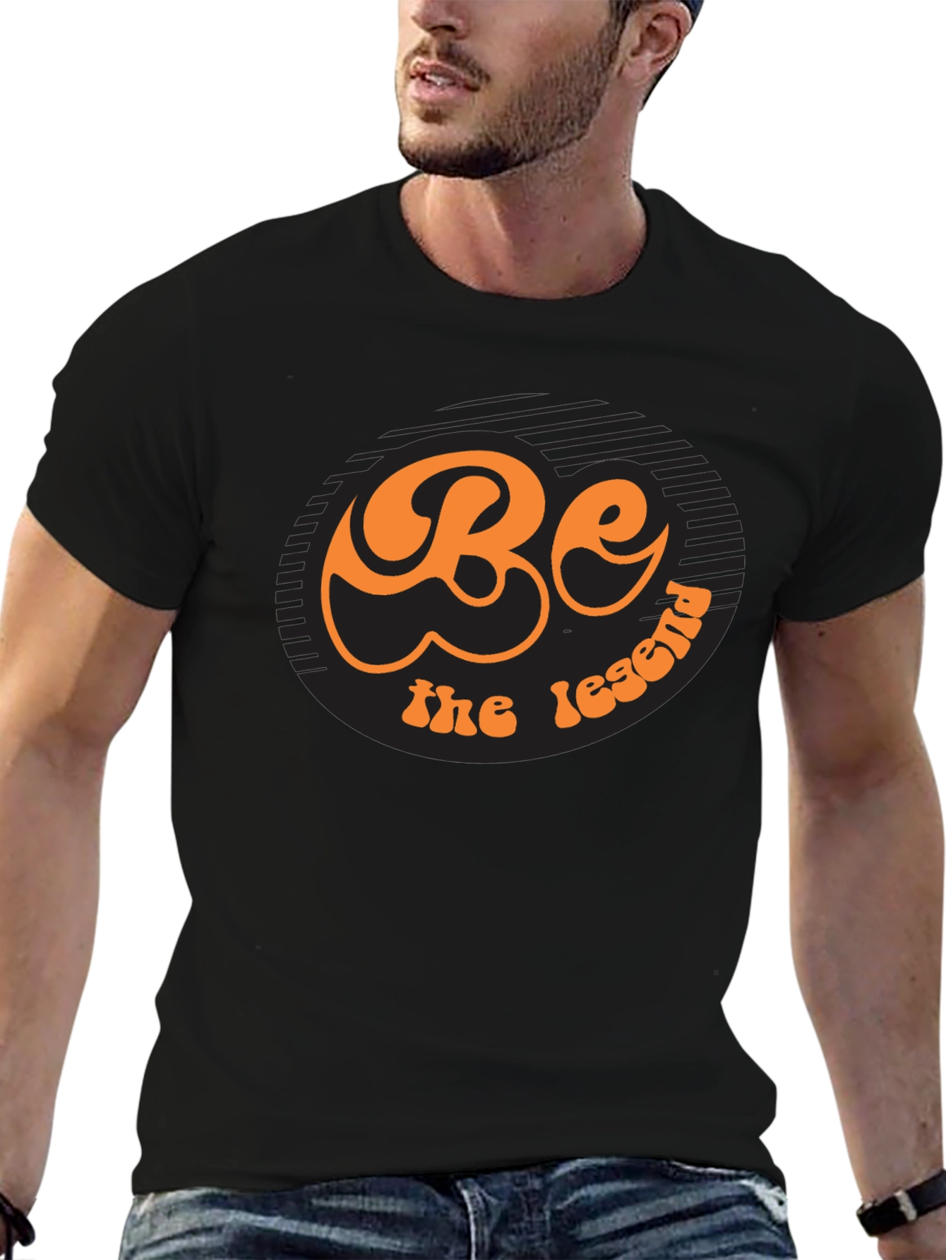 Be The Legend Retro Graphic Black T-Shirt