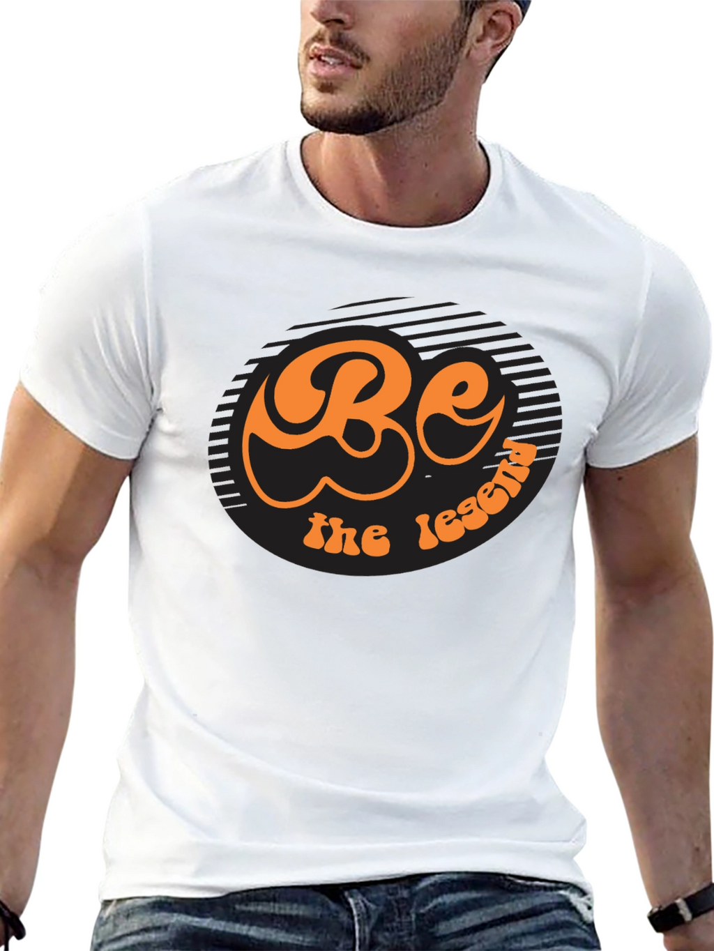 Be The Legend Retro Graphic Black T-Shirt