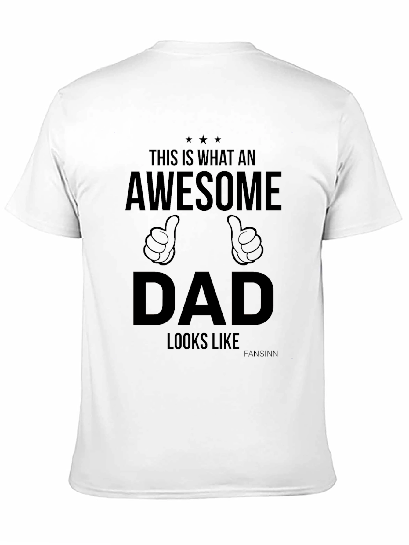 Awesome Dad Graphic Tee - Black Cotton T-Shirt
