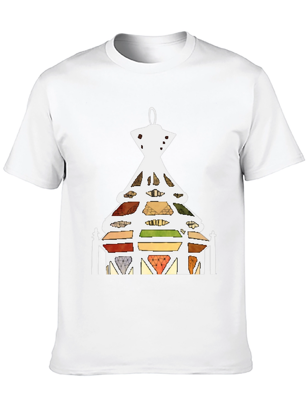 Abstract Stained Glass Tree Graphic T-Shirt