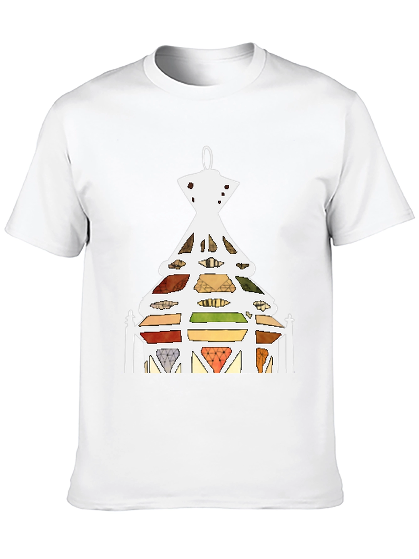 Abstract Stained Glass Tree Graphic T-Shirt