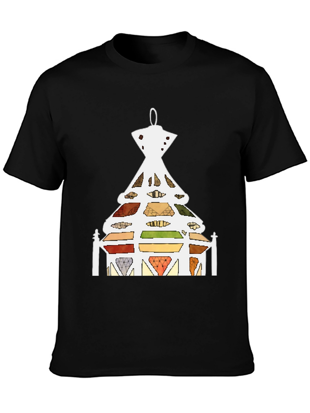 Abstract Stained Glass Tree Graphic T-Shirt