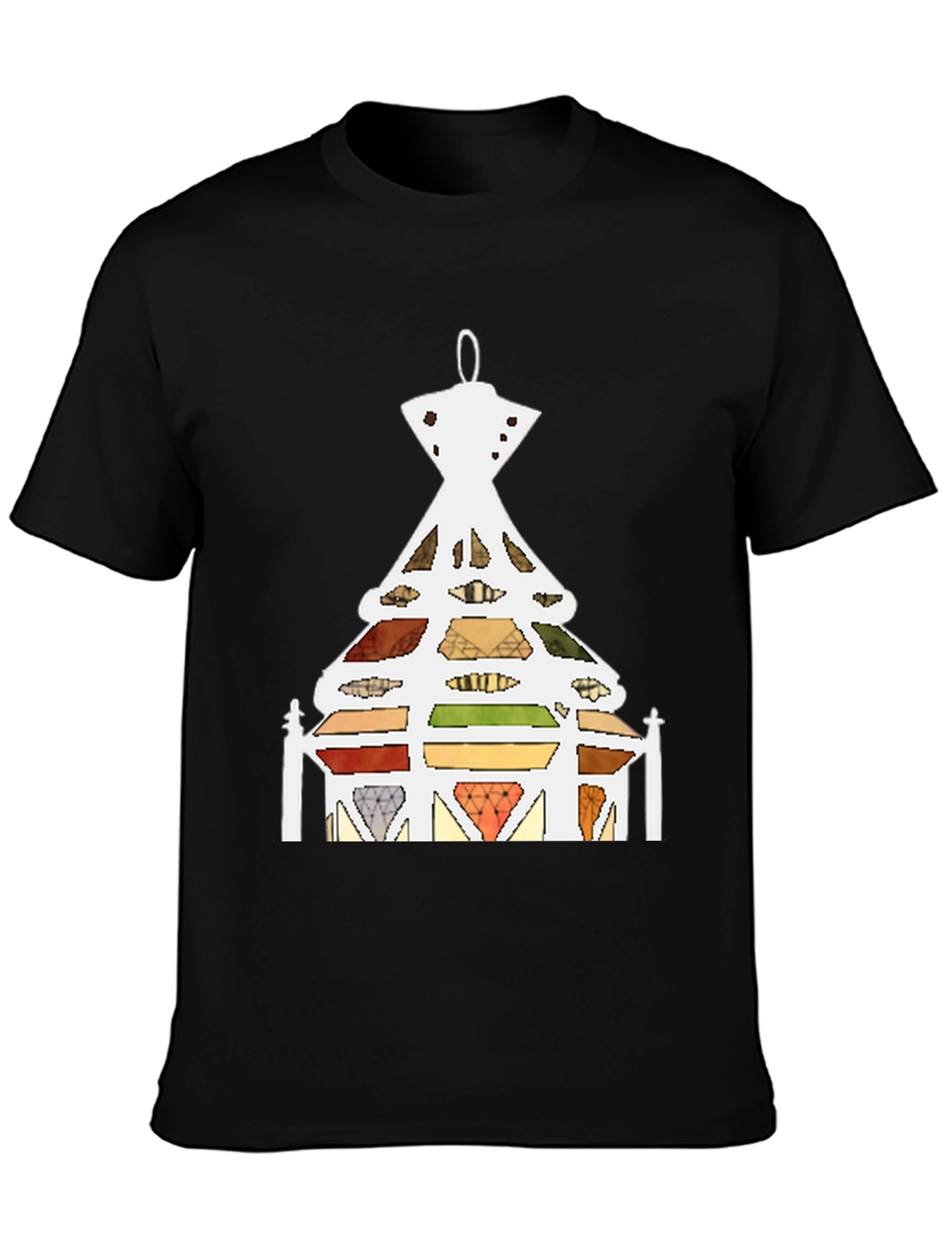 Abstract Stained Glass Tree Graphic T-Shirt