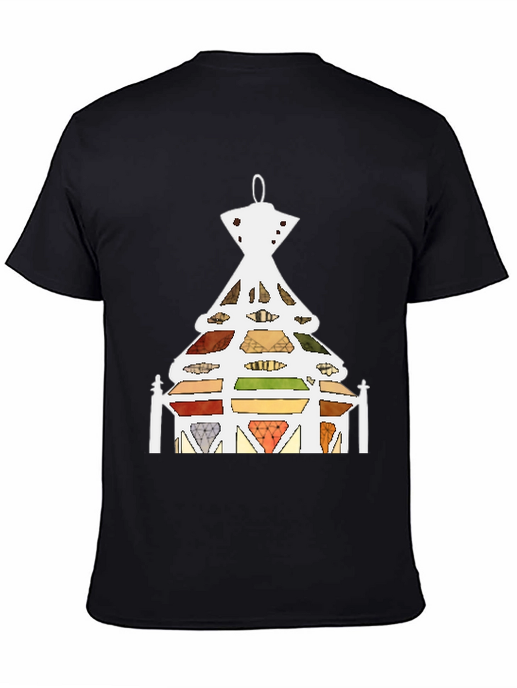 Abstract Stained Glass Tree Graphic T-Shirt