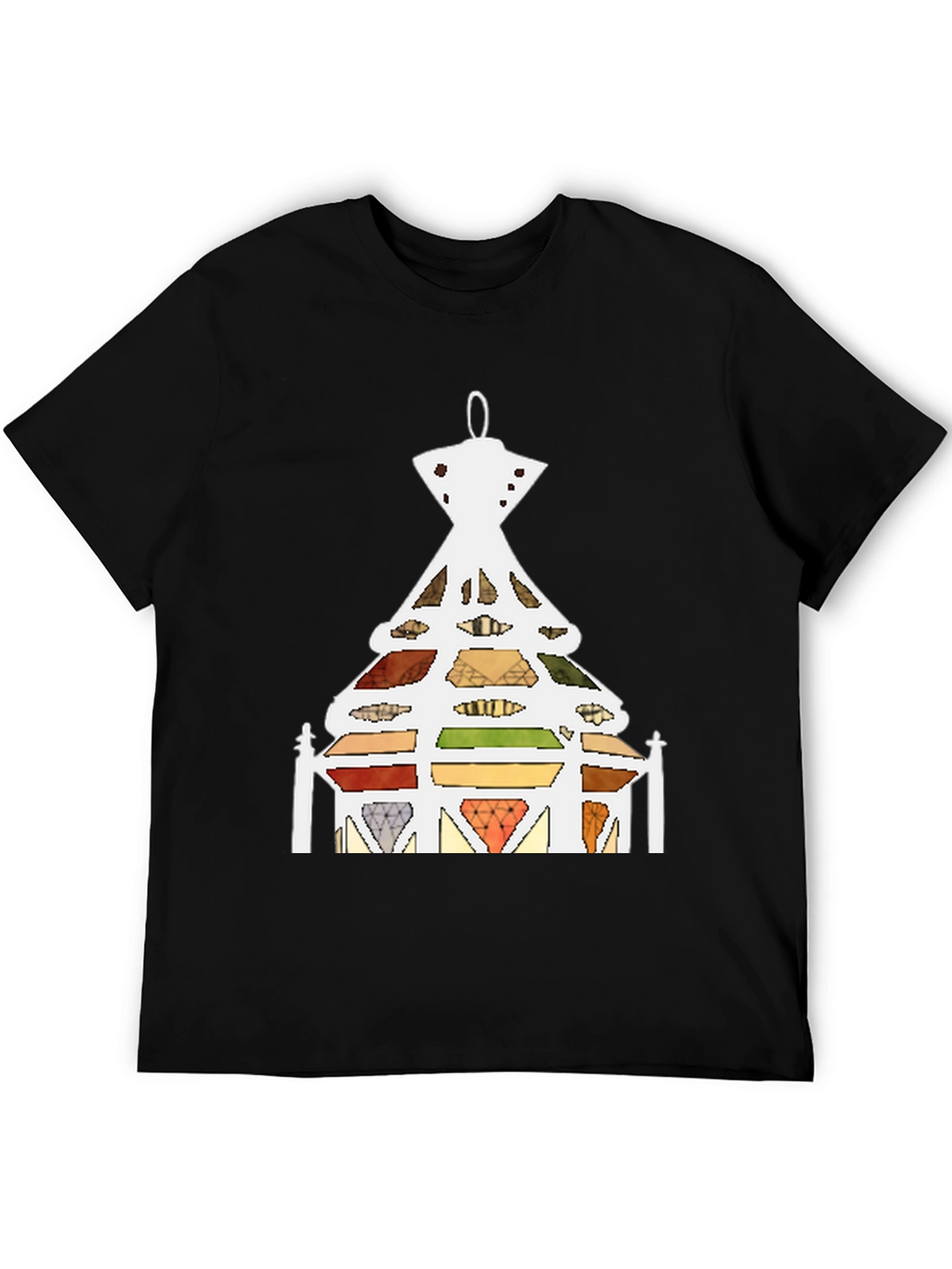 Abstract Stained Glass Tree Graphic T-Shirt
