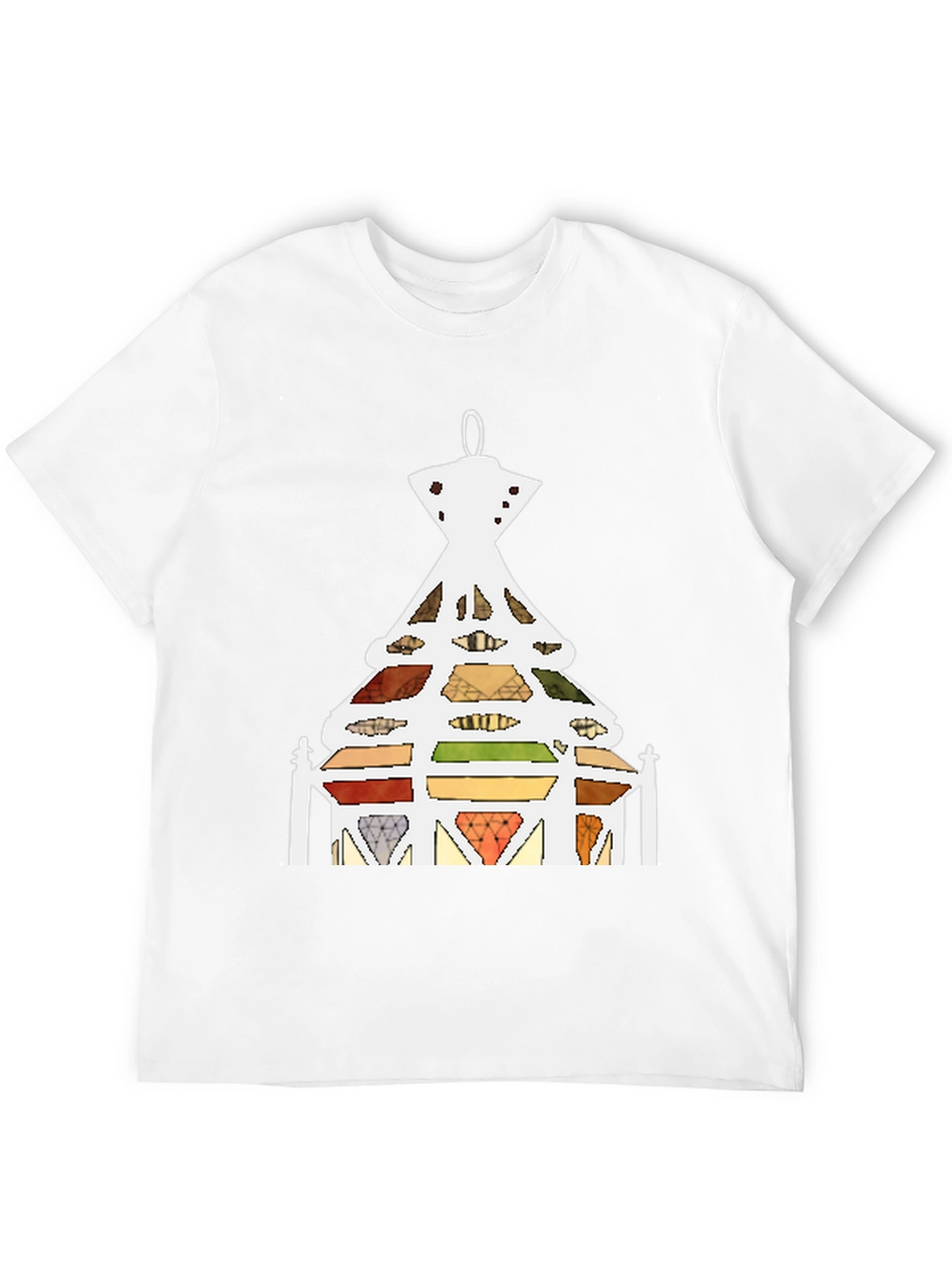 Abstract Stained Glass Tree Graphic T-Shirt